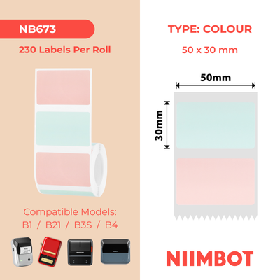 NB673 - NIIMBOT - B1 / B21 / B3S / B4 - 50X30MM - 230 FLOWER SHADOW LABELS