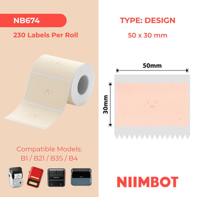 NIIMBOT - B Range - 50x30mm - Small Cookies - 230 Labels
