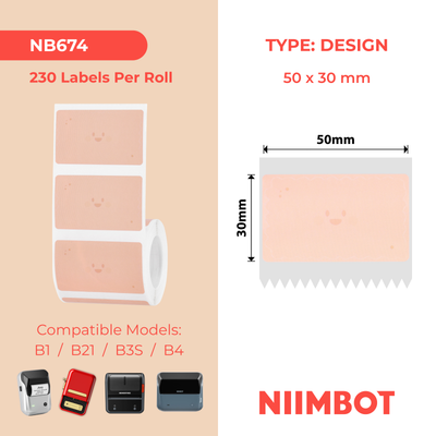 NB674 - NIIMBOT - B1 / B21 / B3S / B4 - 50X30MM - 230 SMALL COOKIES LABELS
