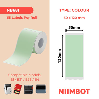 NIIMBOT - Gamma B - 50x120mm - Verde chiaro - 65 etichette