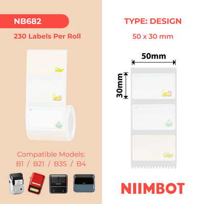 NB682 - NIIMBOT - B1 / B21 / B3S / B4 - 50X30MM - 230 TRAVEL THE WORLD LABELS