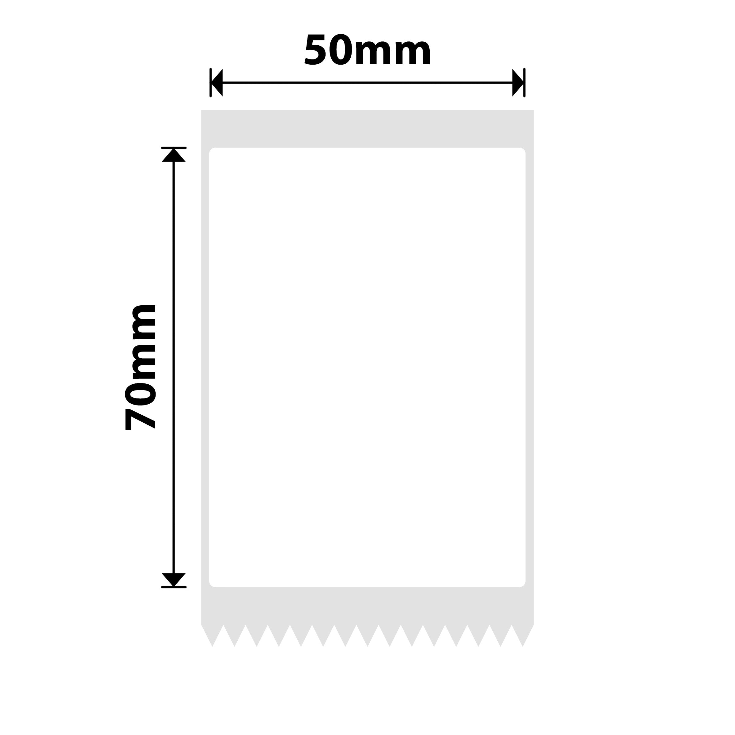 NB683 - NIIMBOT - B1 / B21 / B3S / B4 - 50X70MM - 105 WHITE EXTRA STRONG ADHESIVE LABELS