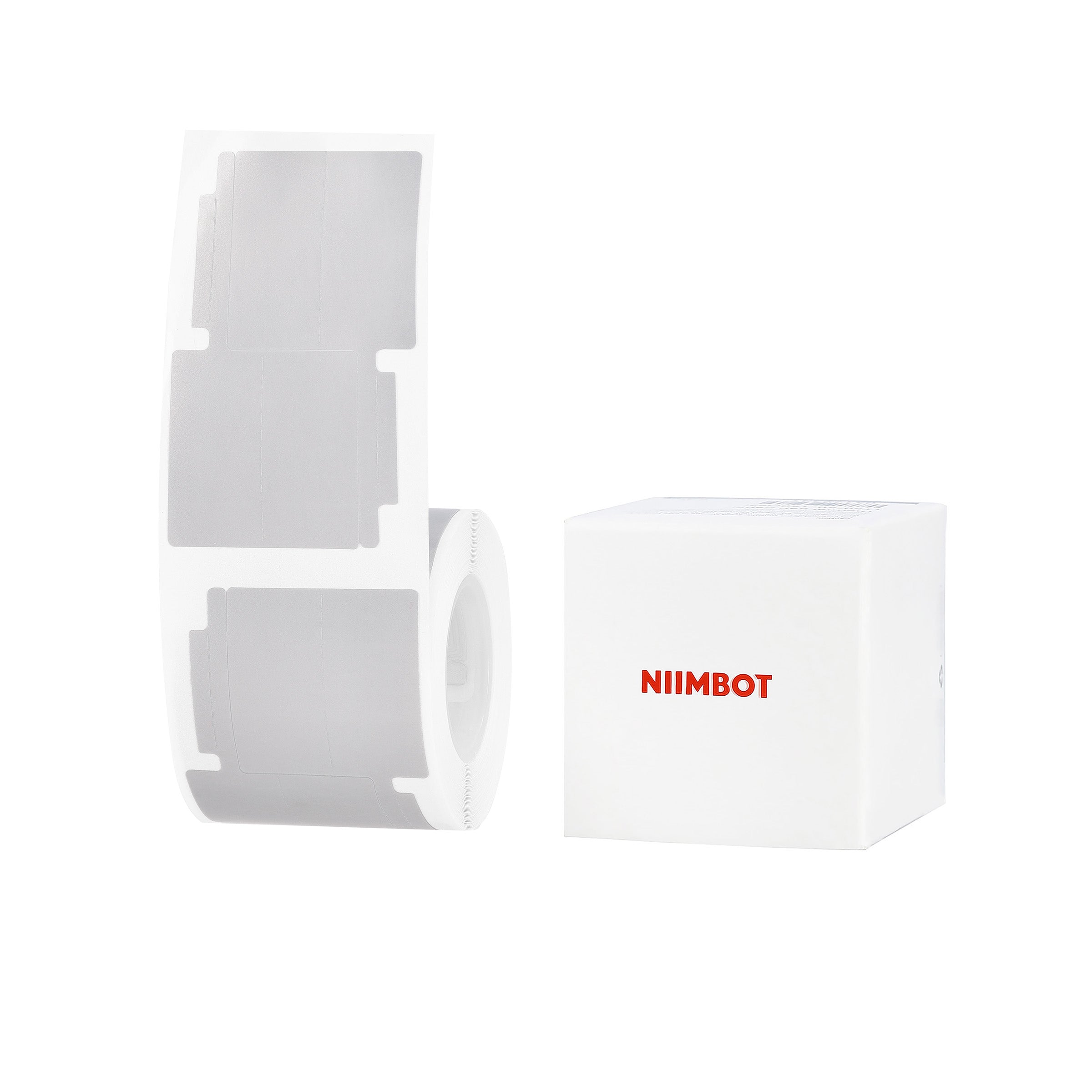 NB688 - NIIMBOT - B1 / B21 / B3S / B4 - 30MMX30MM+30MM/2L - 210 SILVER GREY DOUBLE ROW JEWELLERY VOID LABELS