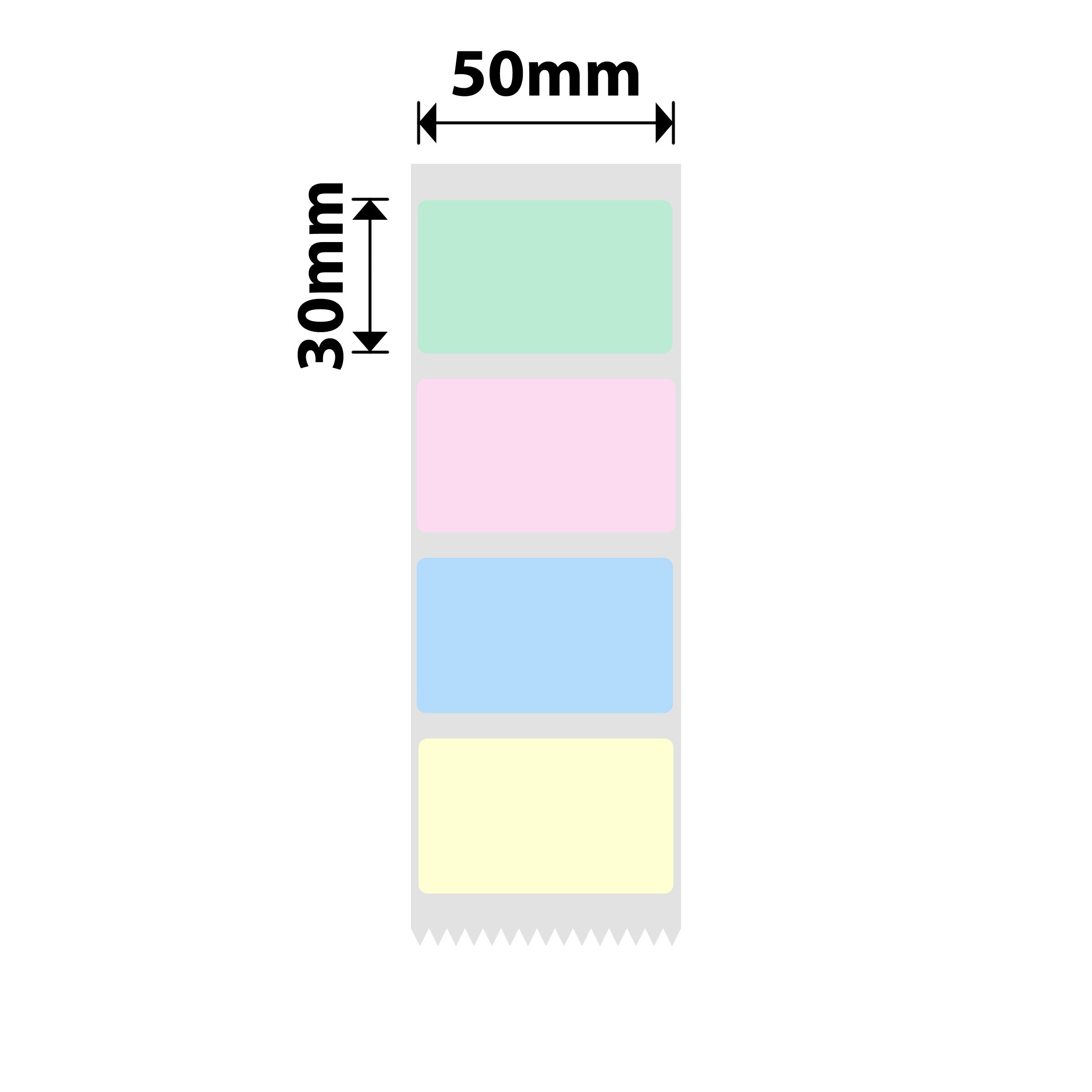 NB727 - NIIMBOT - B1 / B21 / B3S / B4 - 50X30MM - 230 COLORS IN ROLL LABELS