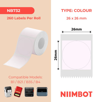 NIIMBOT-Gamme B-26 x 26 mm-Unicone-260 étiquettes