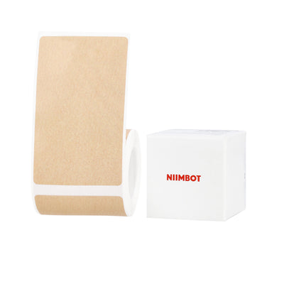 NB735 - NIIMBOT - B1, B2, B21_PRO MODELS ONLY - 50X80MM - 95 RED & BLACK DUAL COLOUR KRAFT PAPER LABELS