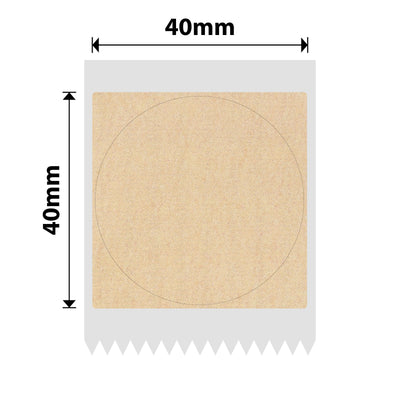 NB748 - NIIMBOT - K2 / K3 - 40X40MM - 740 KRAFT ROUND LABELS