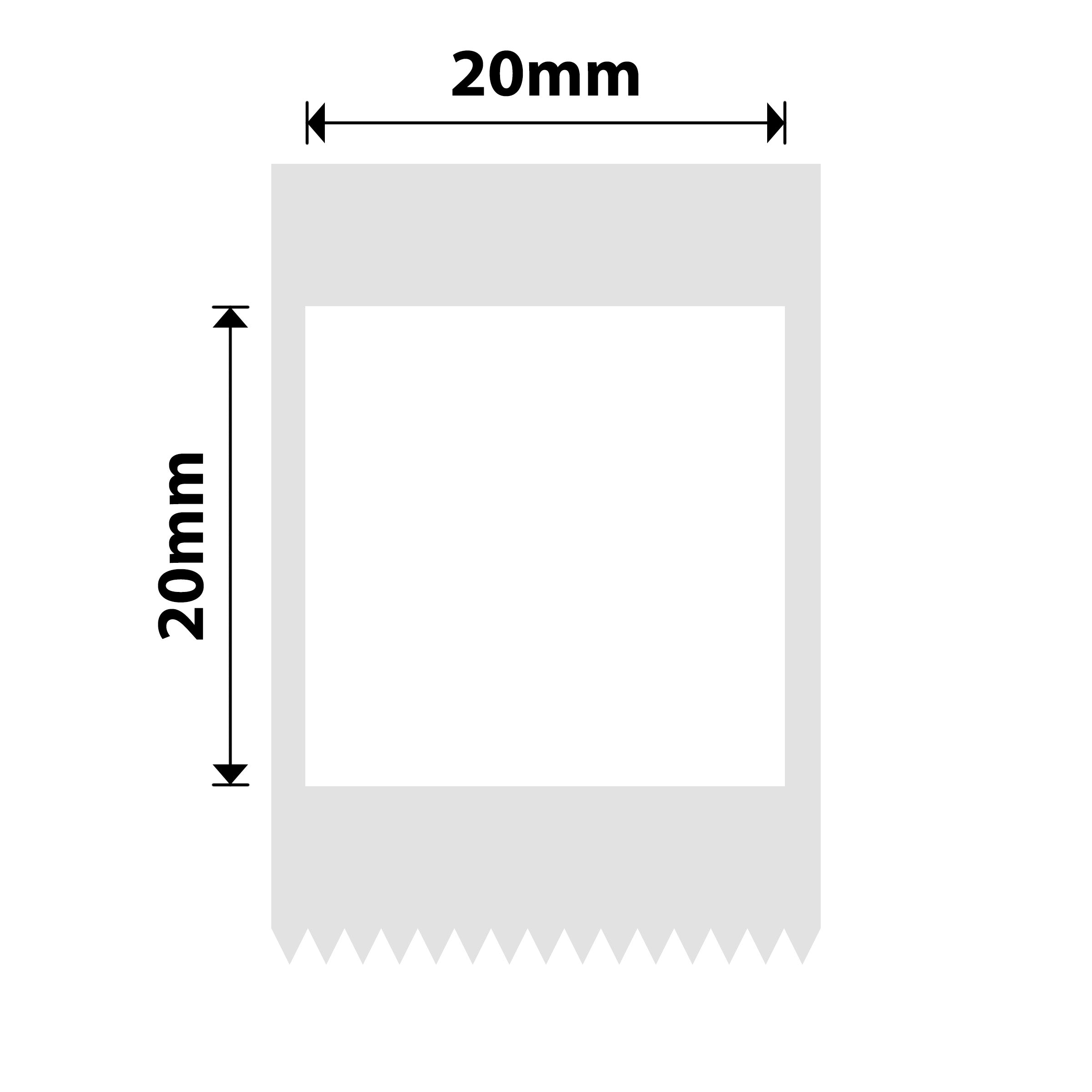 NB756 - NIIMBOT - B1 / B21 / B3S / B4 - 20X20MM - 315 WHITE (F STYLE) LABELS