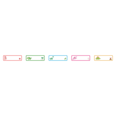 NB783 - NIIMBOT - D11 / D101 / D110 / H1S - 12X40MM - 155 DINOSAUR PATTERN LABELS