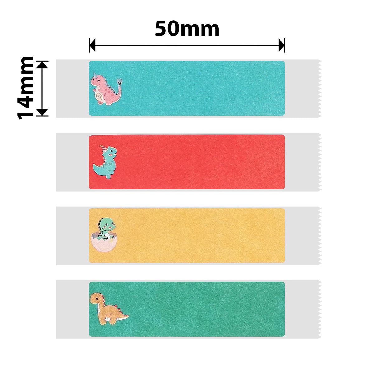 NIIMBOT - N1 - 14x50mm - Iron On Dino Land Patterns - 50 Labels