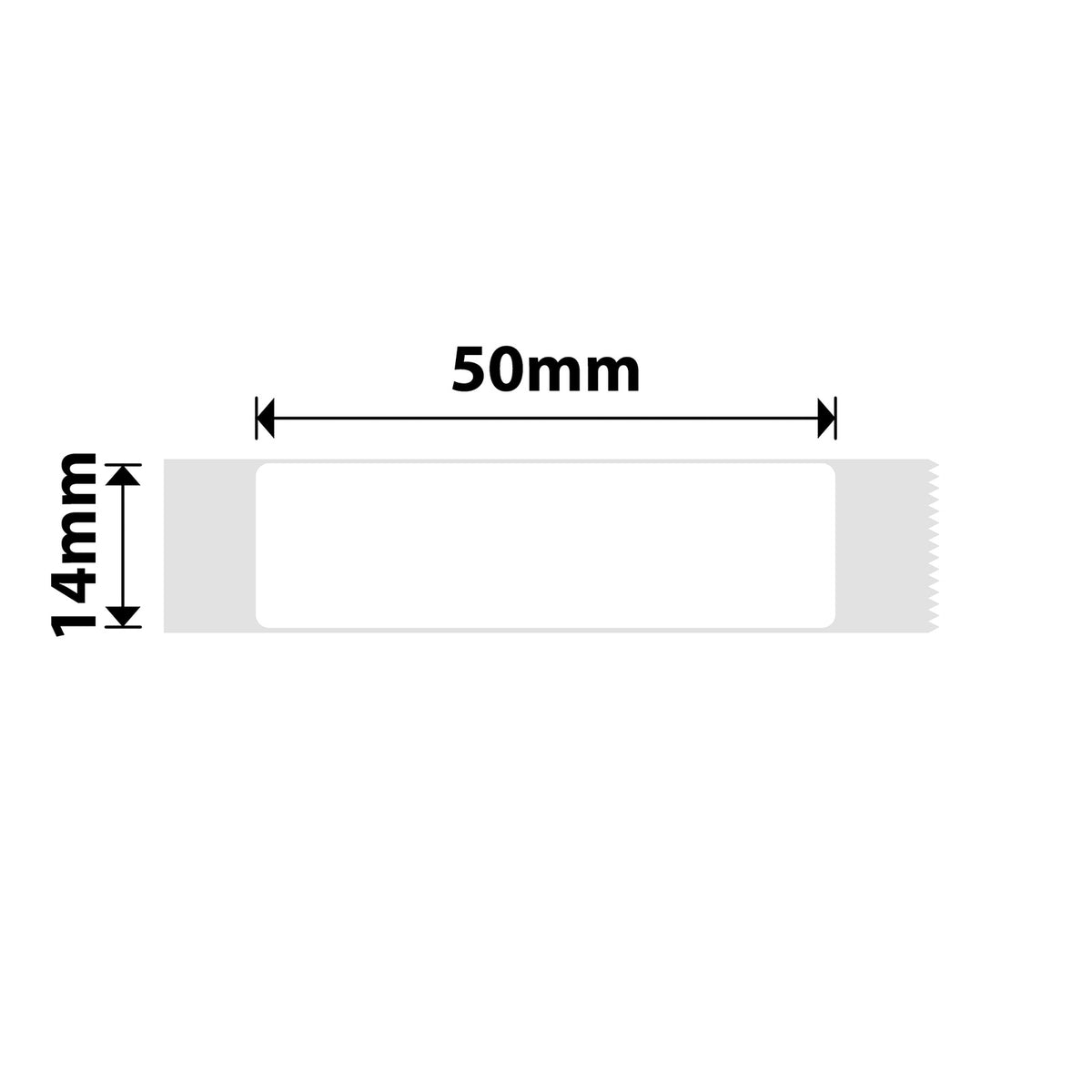NIIMBOT - N1 - 14x50mm - White Iron On - 50 Labels