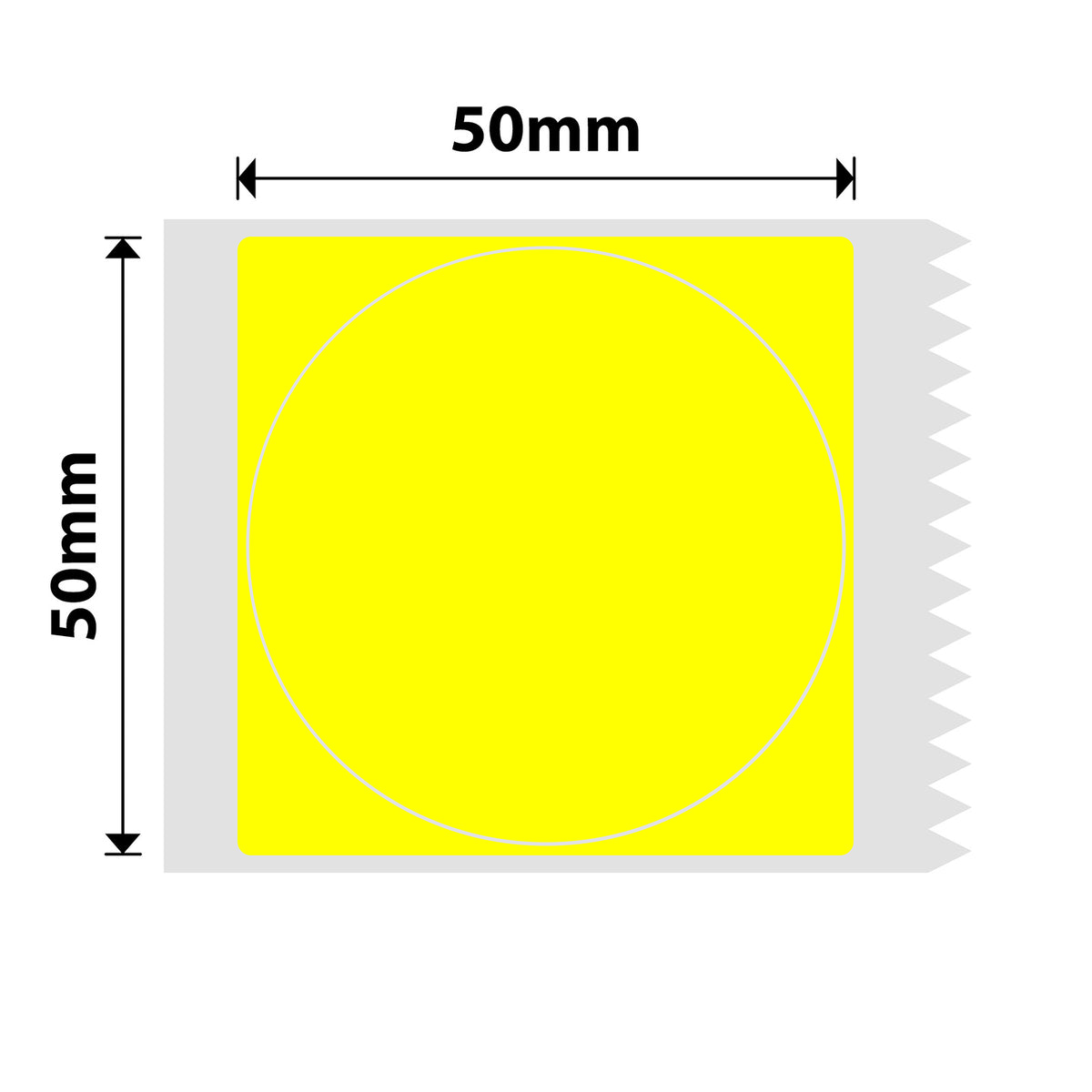 NIIMBOT - B Range - 50x50mm - Yellow Round Removable - 145 Labels