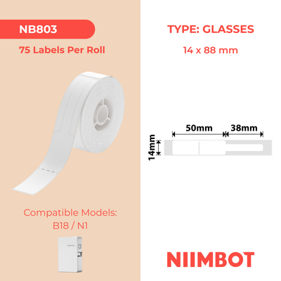 NIIMBOT-N1-14x50+38mm-Lunettes-75 Étiquettes