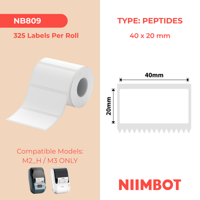 NIIMBOT - M Range - 40x20mm - White - 325 Labels