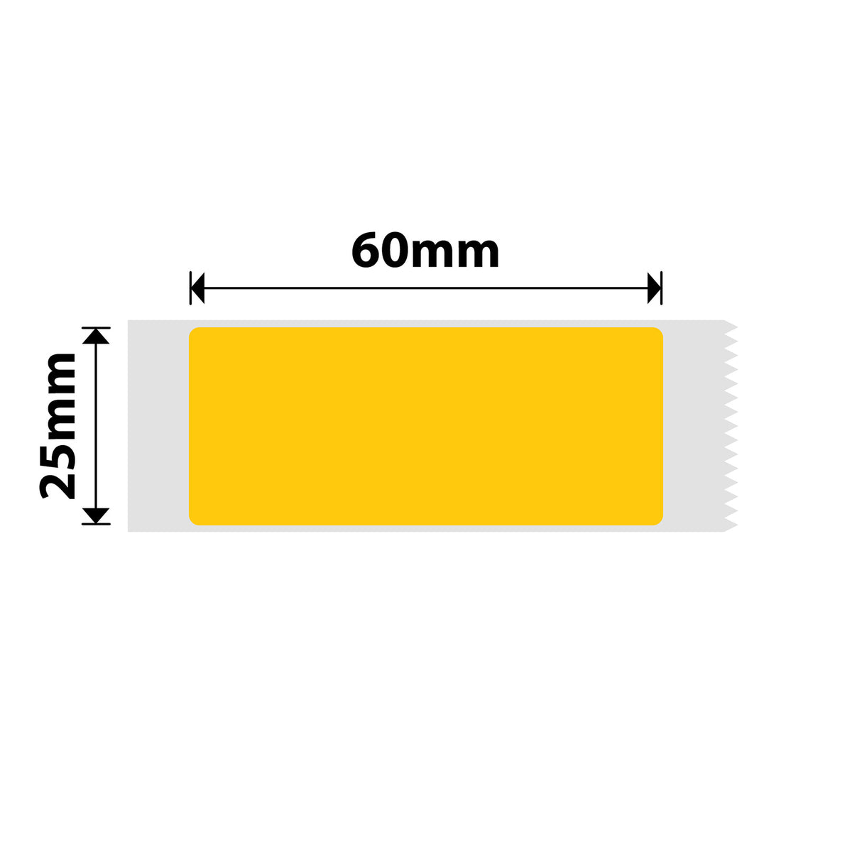 NIIMBOT-D101 uniquement-25 x 60 mm-Jaune-110 étiquettes