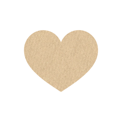 NB832 - NIIMBOT - B1_PRO / B21_PRO ONLY - 50X43MM - 165 KRAFT HEART SHAPE - DUAL COLOUR - RED & BLACK TEXT LABELS
