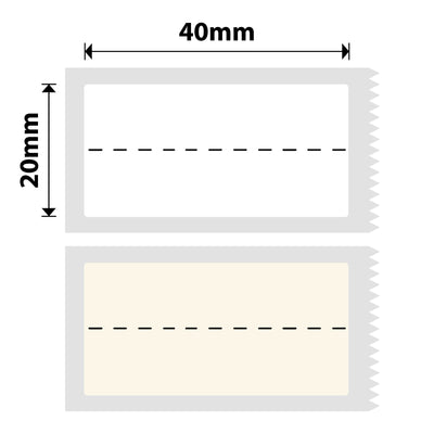 NIIMBOT - M Range - 20x40+25.25mm - White Self Laminating - 135 Labels