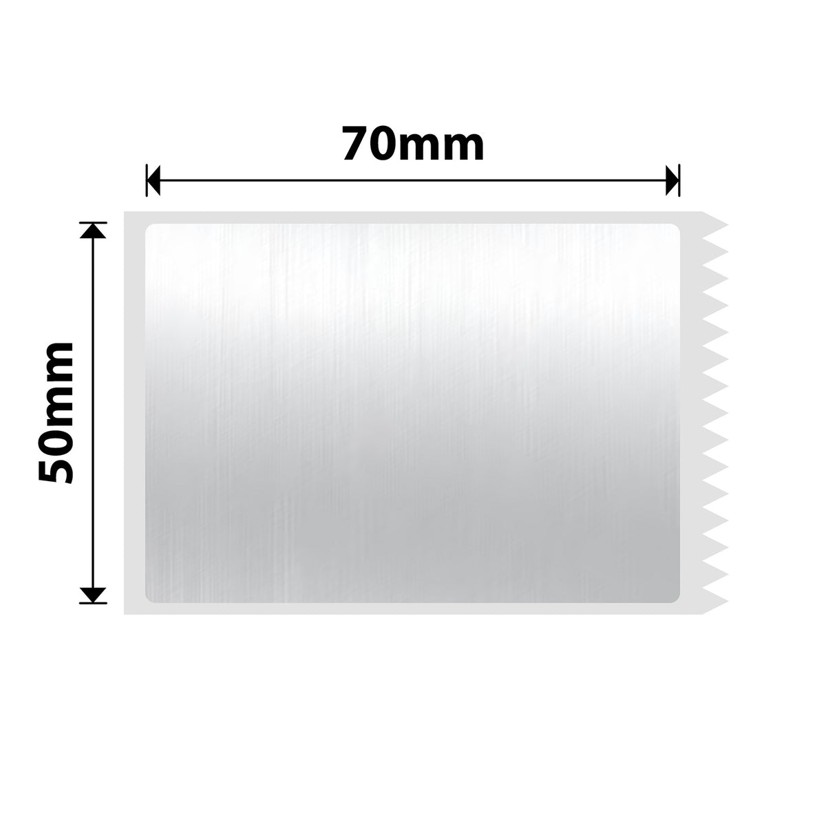 NIIMBOT - M Gamma - 50x70mm - Argento spazzolato - 80 etichette