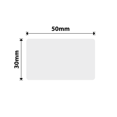 NB857 - NIIMBOT - M2_H / M3 ONLY - 50X30MM - 240 LASER SILVER THERMAL TRANSFER LABELS