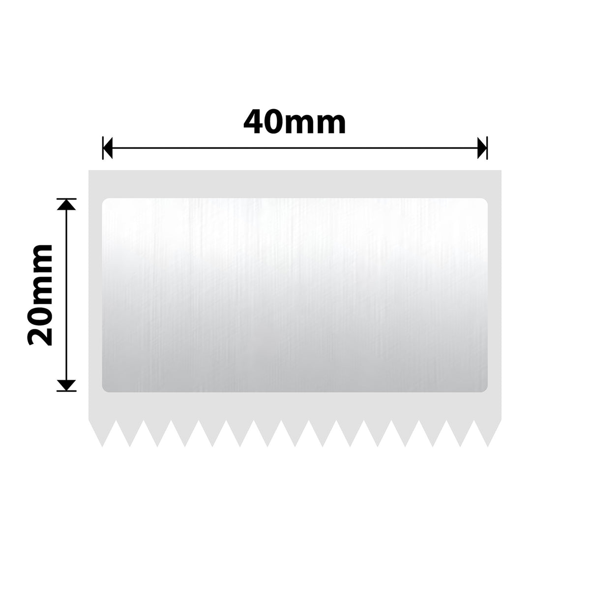 NIIMBOT - M Gamma - 40x20mm - Argento spazzolato - 260 etichette