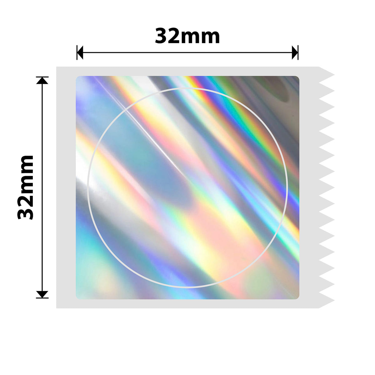 NIIMBOT-M Gamme-32x32mm-Étiquettes rondes holographiques laser argentées-225 étiquettes