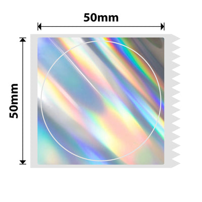 NIIMBOT - M Range - 50x50mm - Silver Holographic Laser Round - 150 Labels