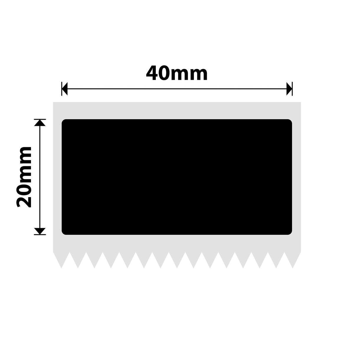 NIIMBOT-M Gamme-40 x 20 mm-Noir mat-325 étiquettes