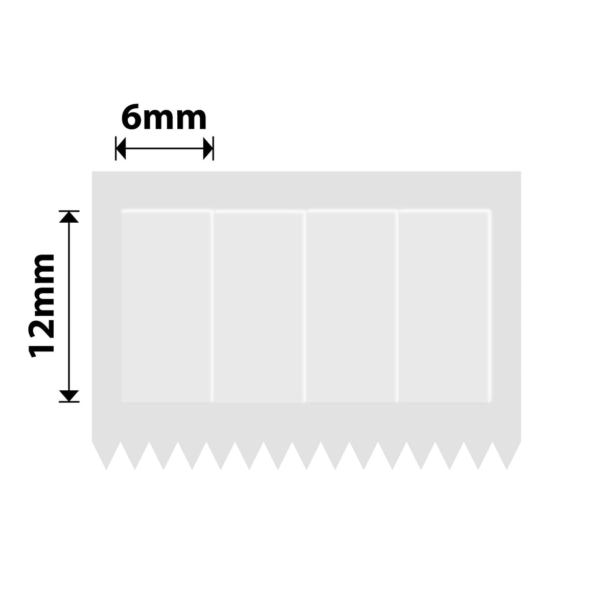 NIIMBOT-M Plage de mesure-6x12mm/4L-Transparent-1 660 étiquettes-CN