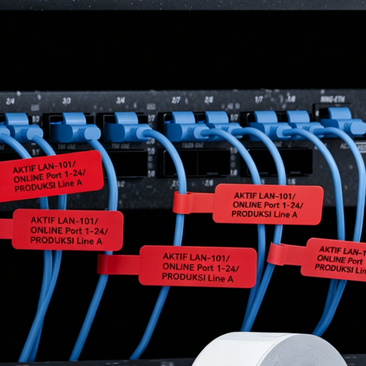 NIIMBOT - M Range - 25x38+40mm - Red Cable - 80 Labels - CN