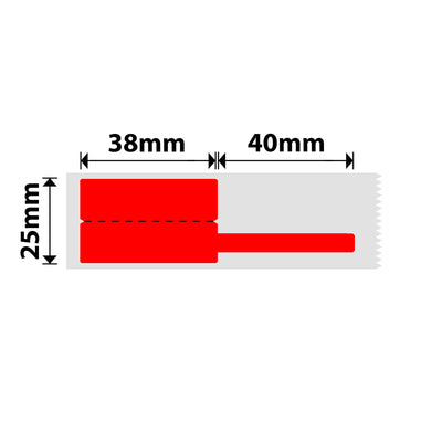 NIIMBOT - M Range - 25x38+40mm - Red Cable - 80 Labels - CN