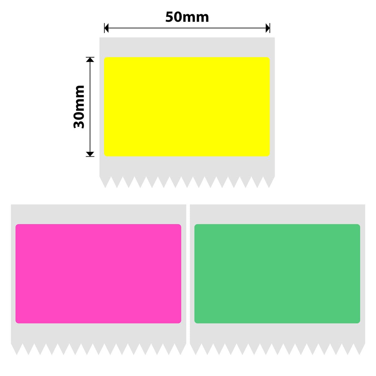 NIIMBOT-Gamme B-50 x 30 mm-Couleurs néon-230 étiquettes