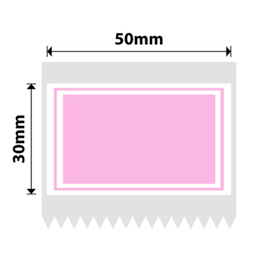 NIIMBOT - B Range - 50x30mm - Pink Border - 230 Labels