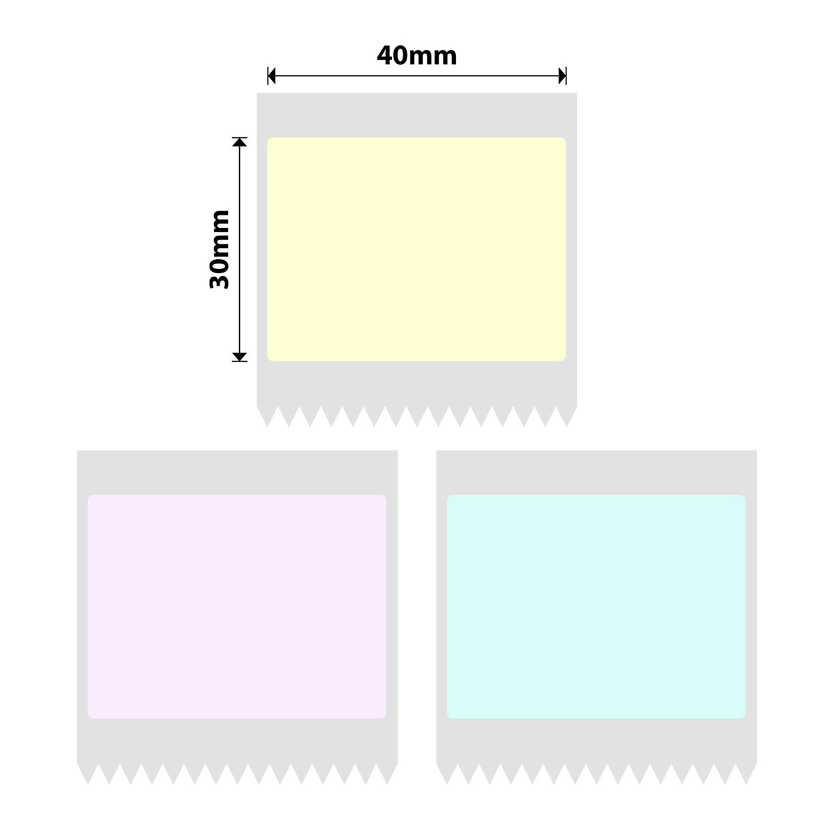 NIIMBOT-Gamme B-40 x 30 mm-Couleur Macaron-230 étiquettes-CN