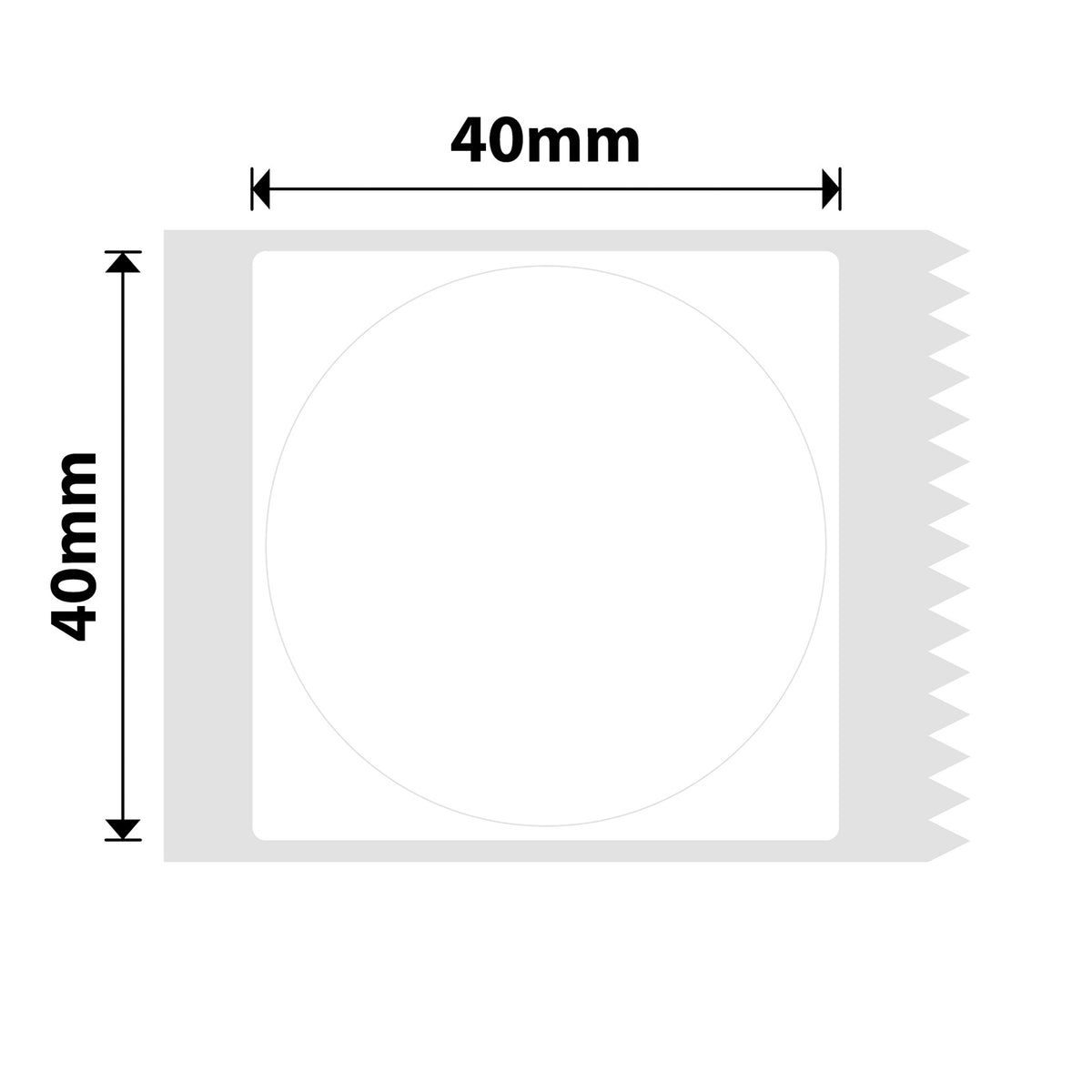 NIIMBOT-Gamme B-40x40mm-Rondes blanches-180 étiquettes
