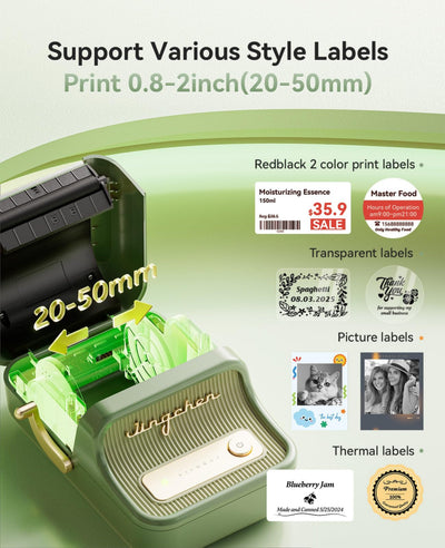 NB607 - NIIMBOT - B21_PRO - 300DPI - PORTABLE THERMAL LABEL BLUETOOTH PRINTER INCL FREE LABEL ROLL (50X30MM)