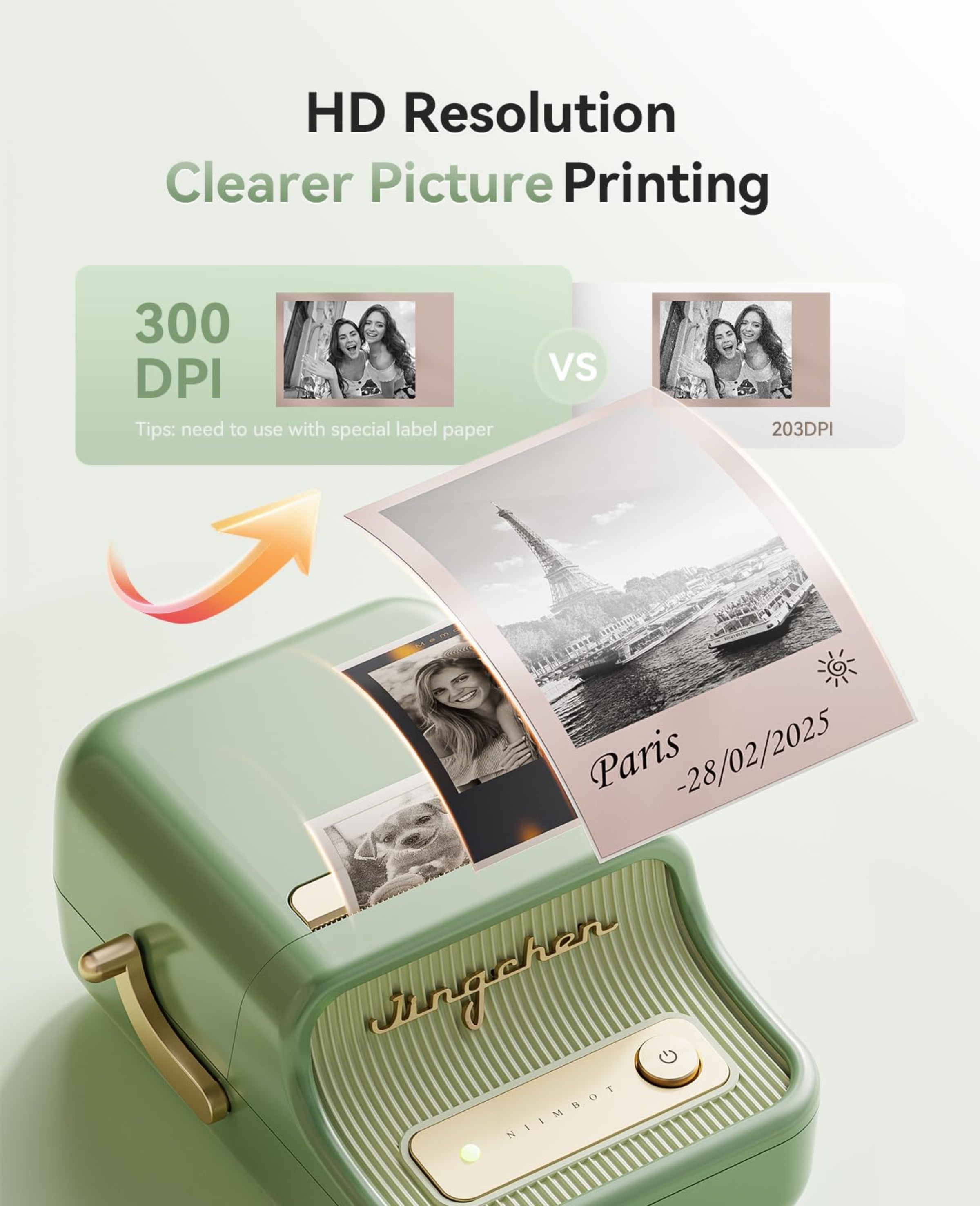 NB607 - NIIMBOT - B21_PRO - 300DPI - PORTABLE THERMAL LABEL BLUETOOTH PRINTER INCL FREE LABEL ROLL (50X30MM)