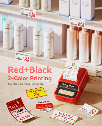 NB607 - NIIMBOT - B21_PRO - 300DPI - PORTABLE THERMAL LABEL BLUETOOTH PRINTER INCL FREE LABEL ROLL (50X30MM)