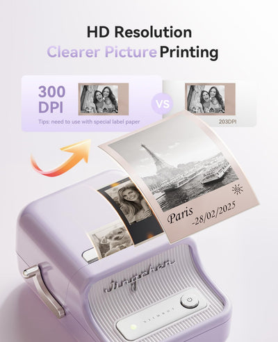 NB607 - NIIMBOT - B21_PRO - 300DPI - PORTABLE THERMAL LABEL BLUETOOTH PRINTER INCL FREE LABEL ROLL (50X30MM)