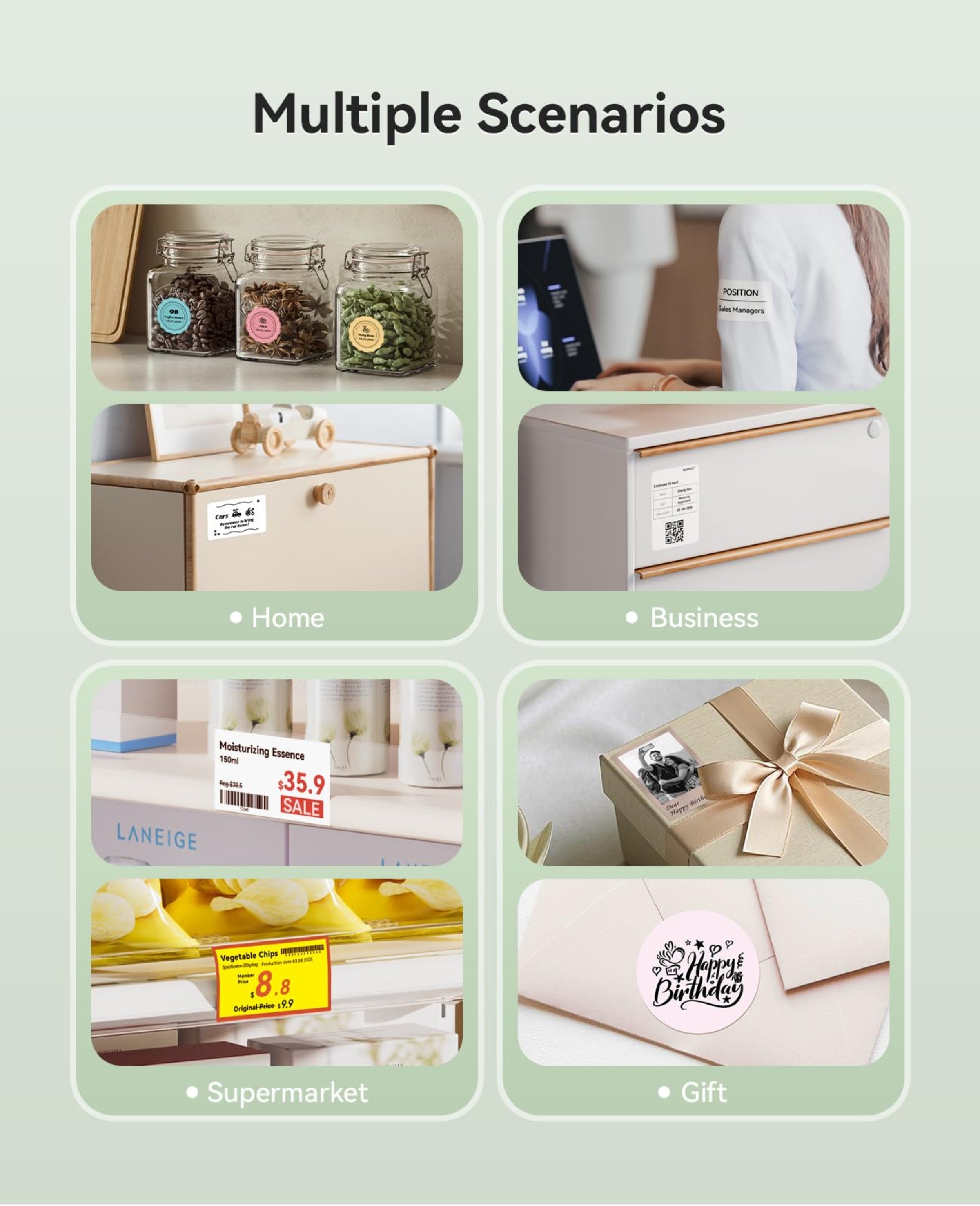 NB607 - NIIMBOT - B21_PRO - 300DPI - PORTABLE THERMAL LABEL BLUETOOTH PRINTER INCL FREE LABEL ROLL (50X30MM)