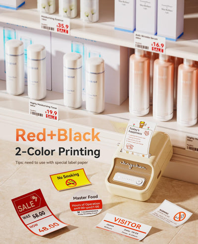 NB607 - NIIMBOT - B21_PRO - 300DPI - PORTABLE THERMAL LABEL BLUETOOTH PRINTER INCL FREE LABEL ROLL (50X30MM)