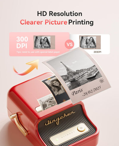 NB607 - NIIMBOT - B21_PRO - 300DPI - PORTABLE THERMAL LABEL BLUETOOTH PRINTER INCL FREE LABEL ROLL (50X30MM)