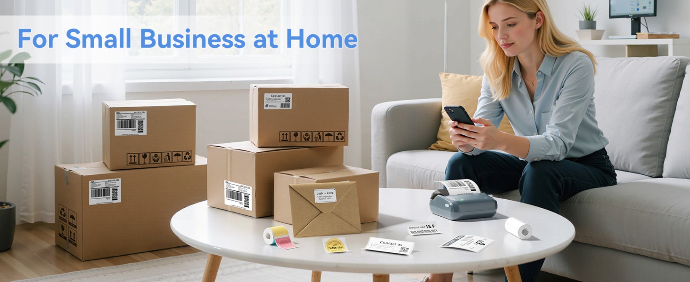 NB609 - NIIMBOT - B4 - BLUETOOTH PORTABLE SHIPPING THERMAL LABEL PRINTER WITH FREE ROLL