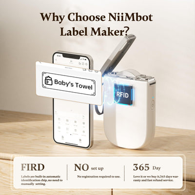 NB525 - NIIMBOT - D11_H - 300DPI - PORTABLE BLUETOOTH LABEL PRINTER INC FREE LABEL ROLL