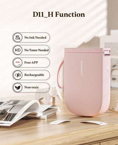 NB525 - NIIMBOT - D11_H - 300DPI - PORTABLE BLUETOOTH LABEL PRINTER INC FREE LABEL ROLL