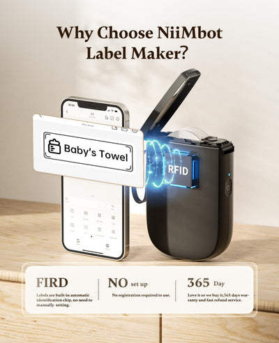 NB525 - NIIMBOT - D11_H - 300DPI - PORTABLE BLUETOOTH LABEL PRINTER INC FREE LABEL ROLL