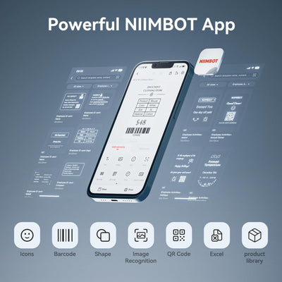 NIIMBOT - K3_W - IMPRIMANTE D'ÉTIQUETTES THERMIQUE PROFESSIONNELLE BLUETOOTH ET WIFI - INCLUT UN ROULEAU D'ÉTIQUETTES 50*30MM DE 900 ÉTIQUETTES