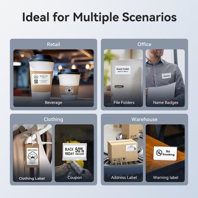 NIIMBOT - K3_W - IMPRIMANTE D'ÉTIQUETTES THERMIQUE PROFESSIONNELLE BLUETOOTH ET WIFI - INCLUT UN ROULEAU D'ÉTIQUETTES 50*30MM DE 900 ÉTIQUETTES