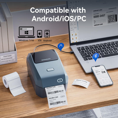 NIIMBOT - K3_W - IMPRIMANTE D'ÉTIQUETTES THERMIQUE PROFESSIONNELLE BLUETOOTH ET WIFI - INCLUT UN ROULEAU D'ÉTIQUETTES 50*30MM DE 900 ÉTIQUETTES