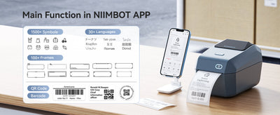 NIIMBOT - K3_W - IMPRIMANTE D'ÉTIQUETTES THERMIQUE PROFESSIONNELLE BLUETOOTH ET WIFI - INCLUT UN ROULEAU D'ÉTIQUETTES 50*30MM DE 900 ÉTIQUETTES