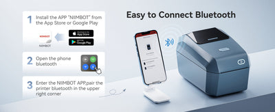 NIIMBOT - K3_W - IMPRIMANTE D'ÉTIQUETTES THERMIQUE PROFESSIONNELLE BLUETOOTH ET WIFI - INCLUT UN ROULEAU D'ÉTIQUETTES 50*30MM DE 900 ÉTIQUETTES